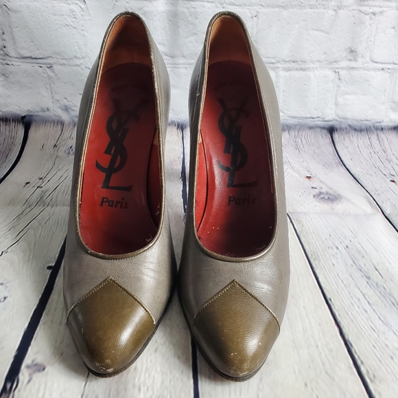 Yves Saint Laurent leather heels sz 5 - Picture 2 of 7